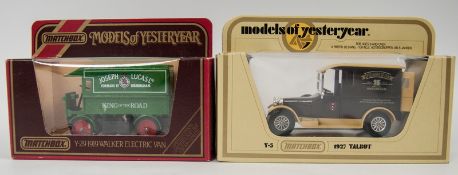 Matchbox "Models of Yesteryear" Modellautos aus Auflösung, dabei insgesamt 2 Stück in OVP.