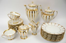 Resteservice Fürstenberg "Grecque Athena Gold" bestehend aus Kaffeekanne, Teekanne, 9