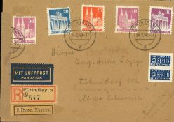 Top Beleg Alliierte Besatzung, Luftpost Eilbote Express 1949!