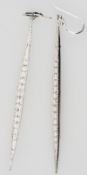 Ein Paar Silber Ohrhänger, Silber 925, Länge ca. 8 cm.