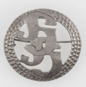 Silber-Brosche, geprüft. Original Rhode Handarbeit.