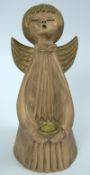 Bozner Engel, Thun Keramikfigur. Braun / Gold bemalt. 70er Jahre. Höhe ca. 24 cm