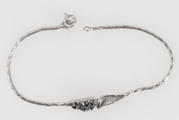 Armband, 835er Silber, besetzt mit Schmucksteinen. Länge ca. 19,5 cm