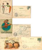 kleines Lot von 3 Postkarten, dt. Reich