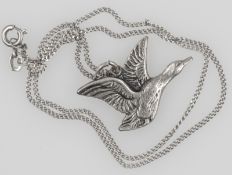 Silber - Kette mit Anhänger, Silber 835. Länge: ca. 39 cm.