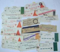 18 Paketadressaufkleber „O.H.M.S.“ nach Port Said, BED, BAPO, Malta und Alexandria, fein und selten