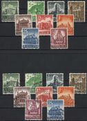 Deutsches Reich 1940, MiNr. 751-759. Postfrisch und gestempelt.