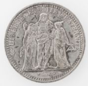 Frankreich 1967, 10 Francs - Silbermünze, "Herkulesgruppe". KM 932. Erhaltung: ss.