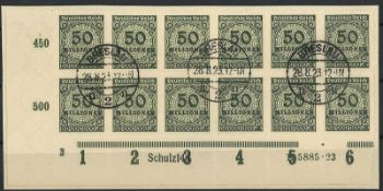 Deutsches Reich 1923, MiNr. 321 BP HAN, gestempelt.Falschstempel!
