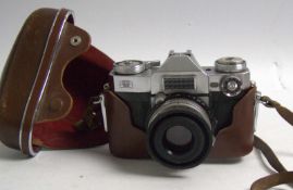 Zeiss Ikon Contaflex Super Spiegelreflexkamera mit Carl Zeiss Tessar 50mm f72.8 Objektiv in