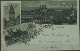 Gruss aus Karte "Gruss aus Speyer" gelaufen 1898