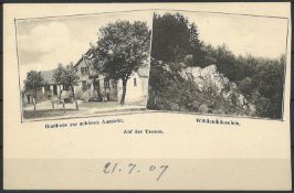 Postkarte Gasthaus zur schönen Aussicht "Auf der Tromm." Wildleuthäuschen. Ungelaufen.