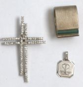 Lot Anhänger, 925er Silber, insgesamt 3 Stück. Verschiedene Modelle.