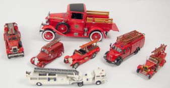 Sammlung Feuerwehr Fahrzeuge, dabei Siku, Solido Vitesse etc. Verschiedene Maßstäbe.