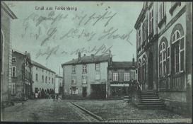 Feldpostkarte "Gruß aus Falkenberg" gelaufen.