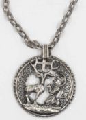 Trachtenschmuck-Kette mit Anhänger, gepunzt mit BAS und 925er Silber.