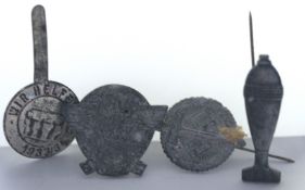 Lot Militaria, dabei Abzeichen und Anstecknadel aus der Zeit des Nationalsozialismus.