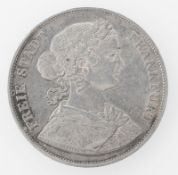 Freie Stadt Frankfurt 1866, Zwei Vereinstahler - XV ein Pfund fein. Silber. KM 365. Durchmesser: ca.