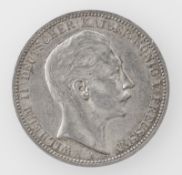 Deutsches Kaiserreich Preußen 1910 A, 3 Mark - Silbermünze "Wilhelm II.". Jaeger: 103. Erhaltung: