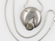 Silberkette mit Anhänger, Silber 925, Länge: ca. 44 cm.