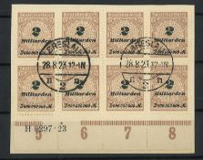 Deutsches Reich 1923, MiNr. 326 AP HAN, gestempelt.