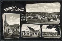 Gasthauskarte "Metzgerei und Gastwirtschaft Karl Lutz, Bann/Pfalz bei Landstuhl" Gruss aus Bann