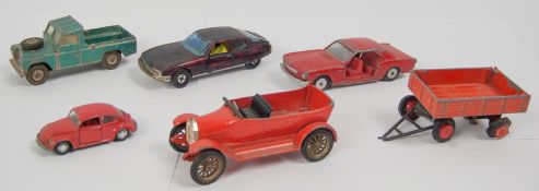 Gama, Corgi, Matchbox, Schuco, Lot Modellfahrzeuge. Verschieden Maßstäbe (z. B.1:45). Bespielt.