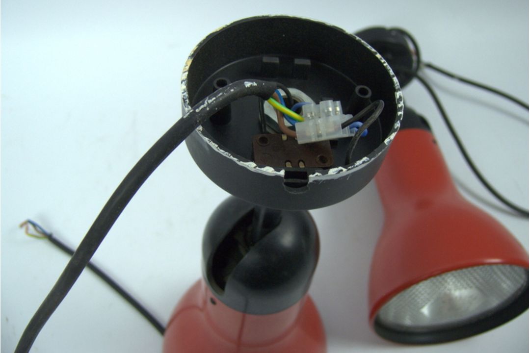 Vintage 2 Staff Ministar R Spotlampen, rot, Strahler, 1980er Jahre. Funktion nicht geprüft. - Bild 3 aus 3