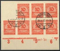 Deutsches Reich 1923, MiNr. 318 AP HAN, gestempelt. Falschstempel!