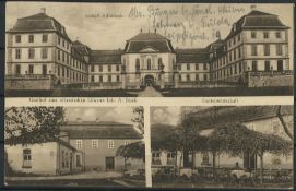 Gasthauskarte "Gasthof zum "Hessischen Löwen" - Gartenwirtschaft" gelaufen 1930.
