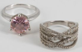 2 925er Silber Ringe, verschiedene Modelle.