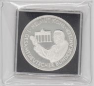 Silber Münze-Gedenkausgaben zur Deutschen Einheit „Gesamtdeutscher Bundeskanzler Helmut Kohl“, mit