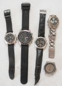Konvolut Chronometer, Quartz, Funktionen nicht geprüft.