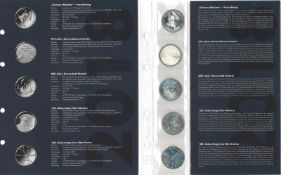 Sammleralbum von der Firma Leuchtturm mit 20-Euro-Umlauf-Gedenkmünzen, insgesamt 26 Stück, Silber.