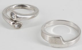 2 925er Silber Ringe, verschiedene Modelle.