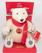 Steiff Polarbär Coca Cola in OVP. Höhe sitzend: ca. 33 cm.