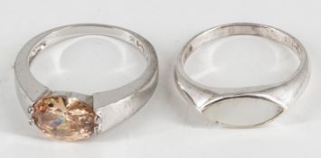 2 925er Silber Ringe, verschiedene Modelle.