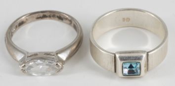 2 925er Silber Ringe, verschiedene Modelle.