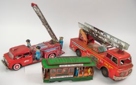 Lot japanisches Blechspielzeug. Länge bis ca. 28 cm. Gebrauchsspuren, auf Vollständigkeit nicht