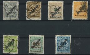 Deutsches Reich 1923 Dienstmarken. MiNr. 82-88, gestempelt.