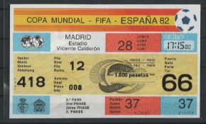WM Spanien 1982 Eintrittskarte Madrid Estadio Vicente Calderon 28.06.1982, 2. Phase Reihe 12., 17:15