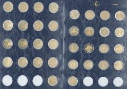 2-Euro-Stücke aus Sammlung, dabei auch seltene, insgesamt 58 Stück.