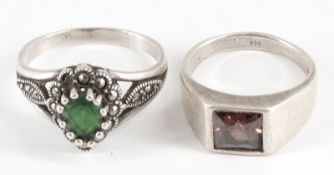 2 925er Silber Ringe, verschiedene Modelle.