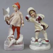 2 Royal Doulton figurines - November and December