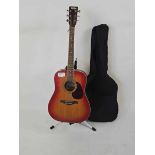 +VAT A Vintage model V400 CSB acoustic guitar in cherry sunburst with soft carry case Serial