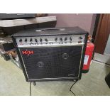 An HH Electronics 212 2x12 combo amplifier model no. IC100 with branded leatherette cover Serial no.