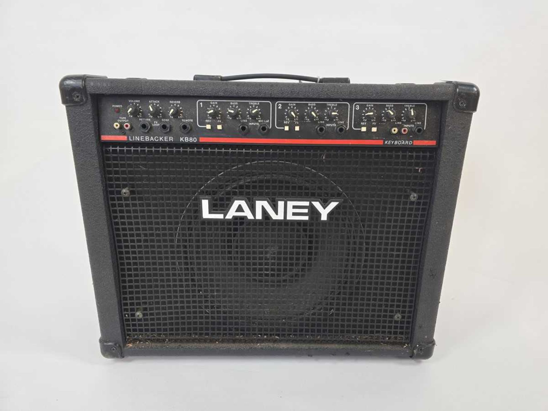 A Laney Linebacker model KB80 1x12 keyboard amplifier Serial no. 80 2816.