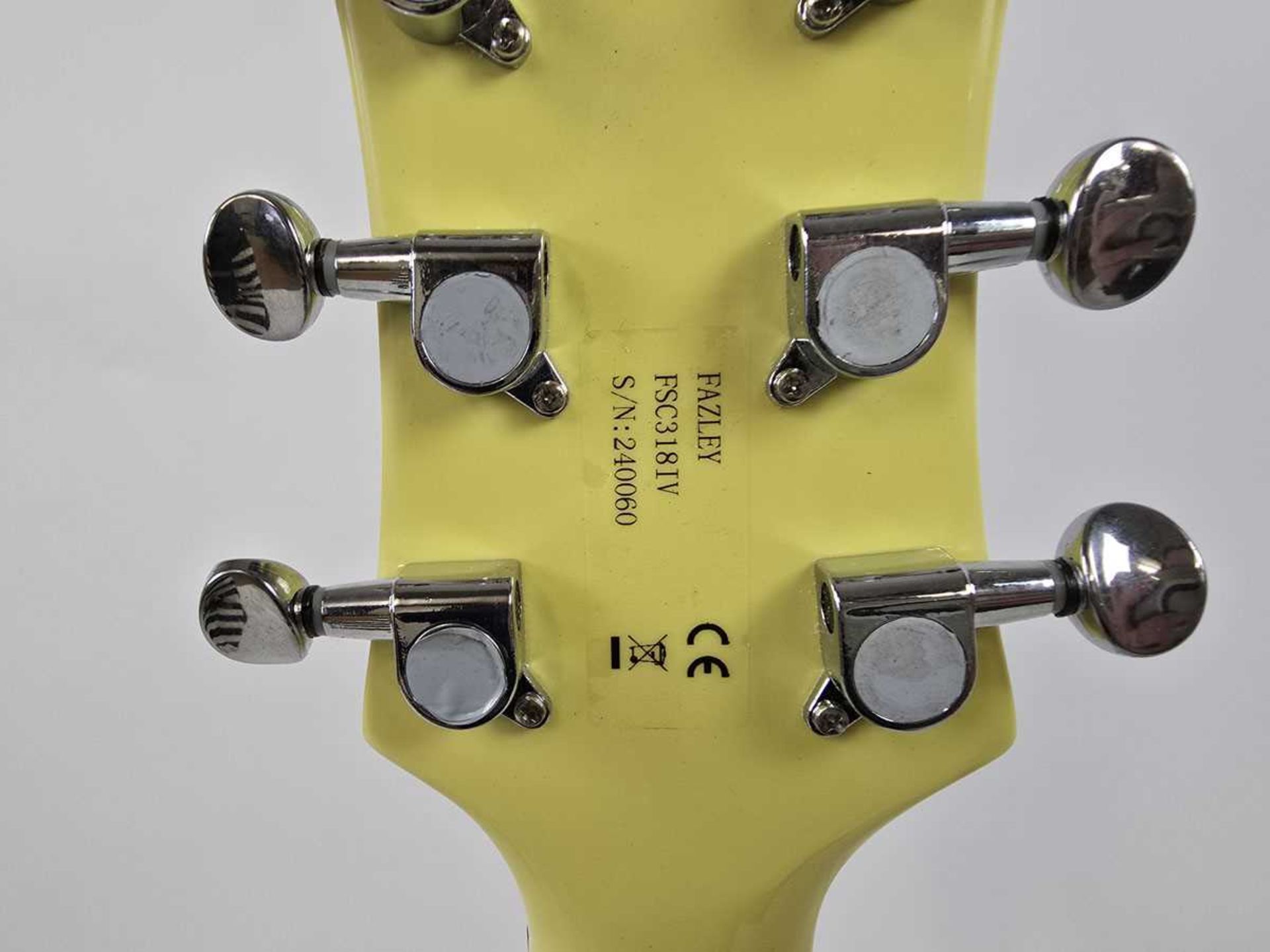 +VAT A Fazley vintage series model FSC318IV electric guitar in yellow Serial no. 240060. - Image 3 of 3