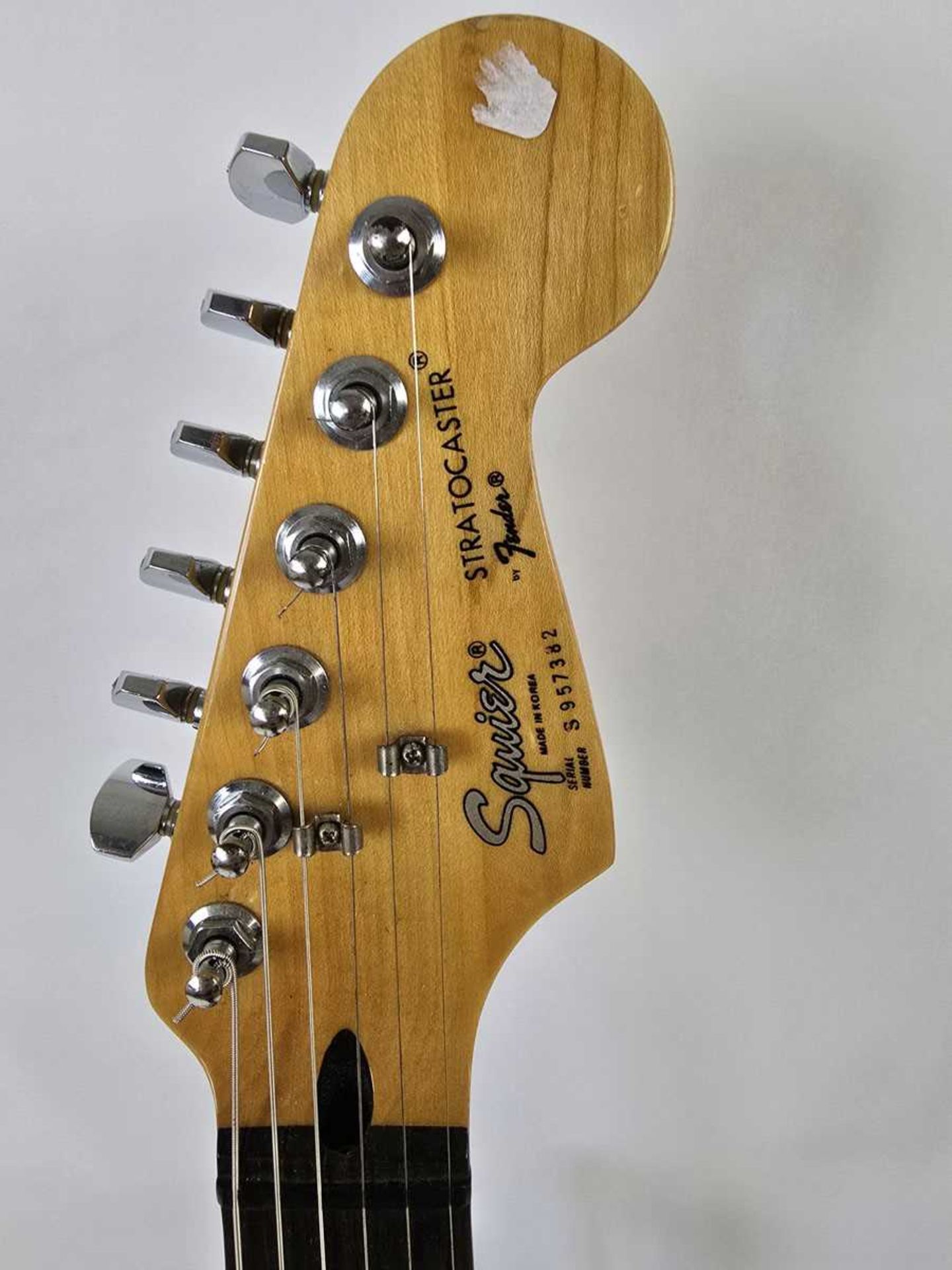 +VAT A Korean black Fender Squier Stratocaster electric guitar serial no. S957382. - Image 2 of 2