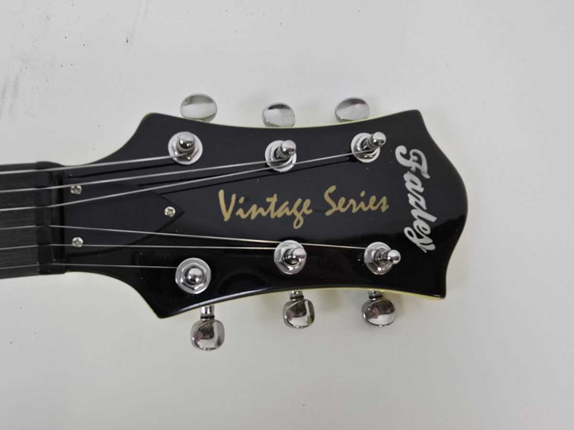+VAT A Fazley vintage series model FSC318IV electric guitar in yellow Serial no. 240060. - Image 2 of 3